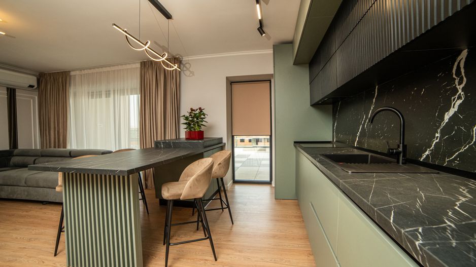 Penthouse 2 camere mobilat utilat panouri solare pompa caldura - Poză 7