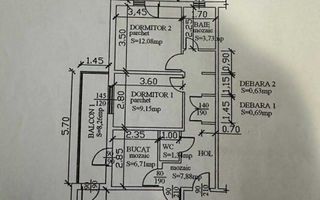 Apartament 3 camere, complet renovat, Tomesți, etaj 4 - Poză 1