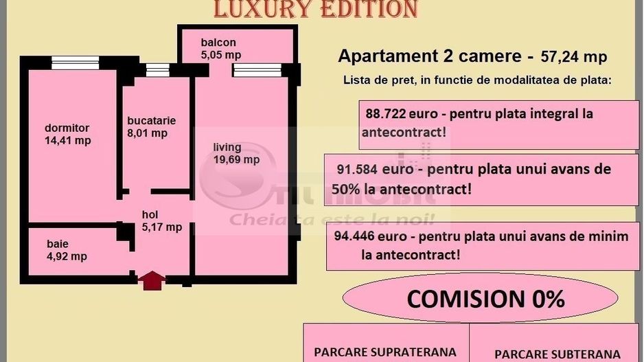 Apartament decomandat de vanzare in Iasi, Galata, 57,24 mp, bloc nou - Poză 2