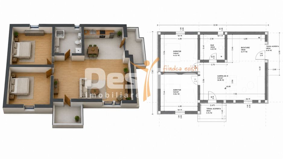 Casă VIȘAN, 3 camere decomandat 74 mp utili, teren 430 mp + parcare - Poză 1