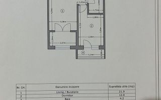Apartament 2 camere, mobilat si utilat, Drumul Binelui, Comision 0% - Schiță 11
