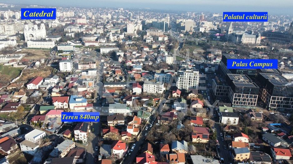 Teren de vânzare – 840 mp, zonă centrală Iași, la 3 minute de Palas - Poză 1