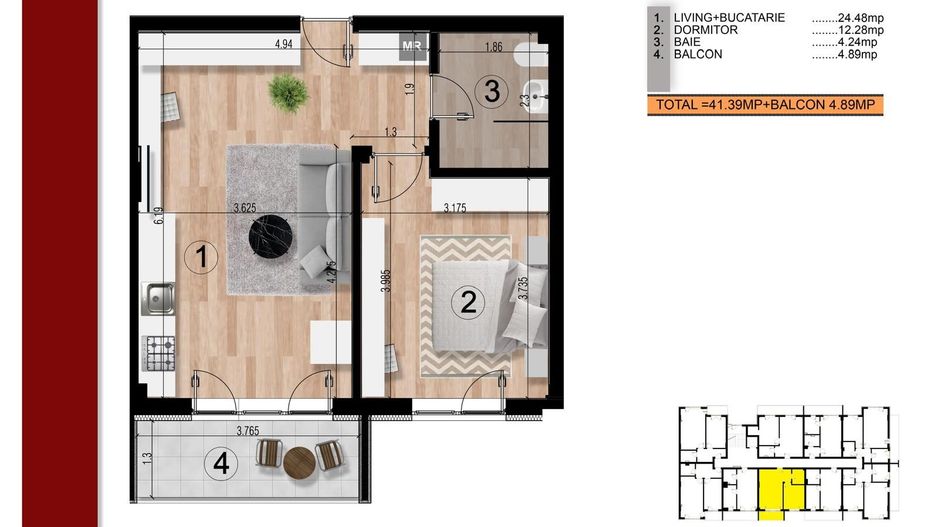 studio -2cam la aprox. 15min metrou Leonida sau Berceni - Poză 3