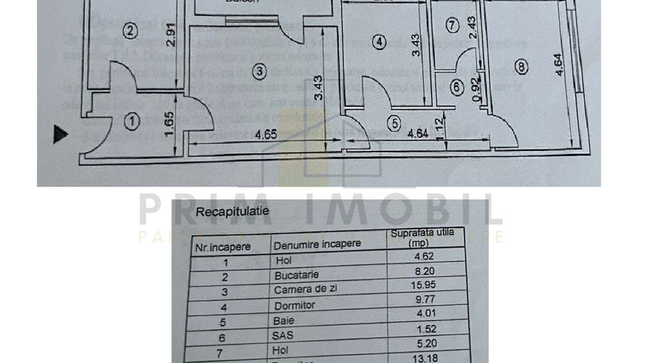 Apartament 3 camere, Tatarasi, Flux - etaj intermediar - Poză 19