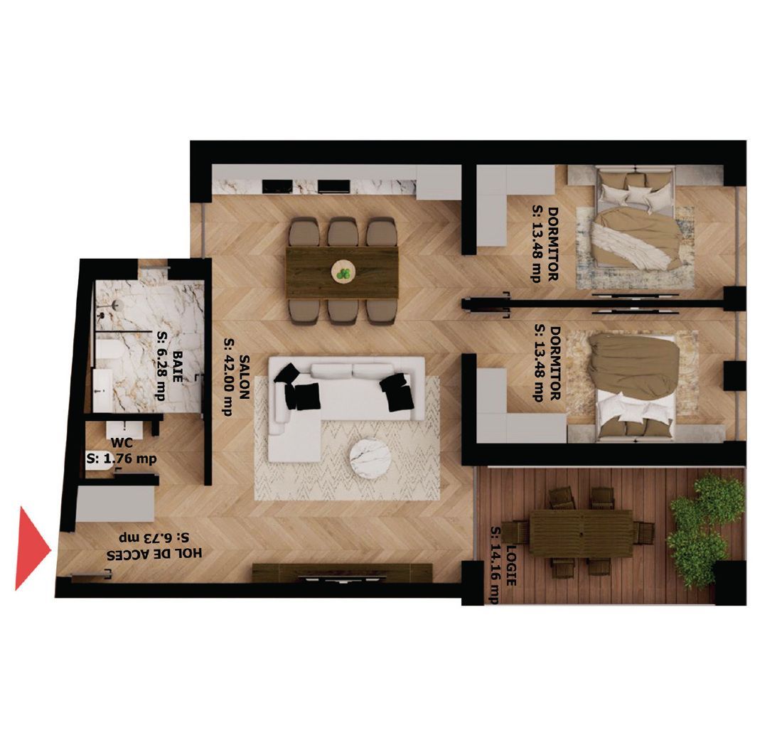 Apartament nou, 3 camere, 227 000 Euro. Comision 0. - Poză 1