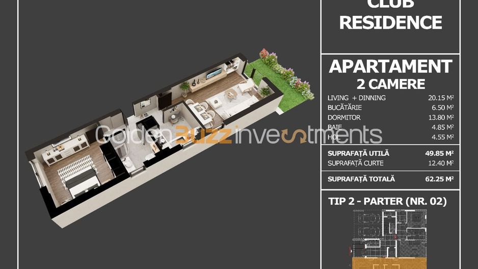 Apartament 2 camere | Gradina Proprie | Bucatarie Inchisa | - Poză 8