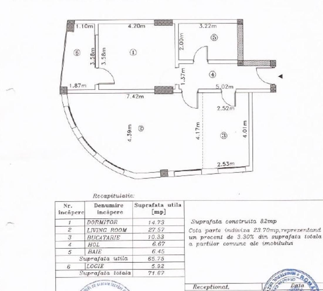 APARTAMENT 3 CAMERE ‖ CENTRALĂ PROPRIE ‖ LIFT ‖ VEDERE LIBERĂ ‖ ZONĂ CENTRALĂ - Schiță 10