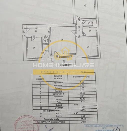 🏠Aparatament 3 camere, SD 74mp 2 balcoane Tatarasi - Dispecer - Poză 8