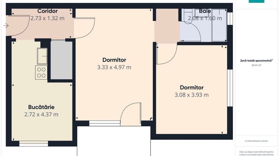 Apartament cu 2 camere zona Vlaicu- Preț Atractiv - Poză 8
