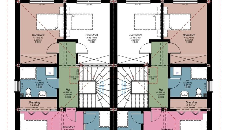Duplex cu 4 camere si teren generos - Padurea Verde - Poză 4