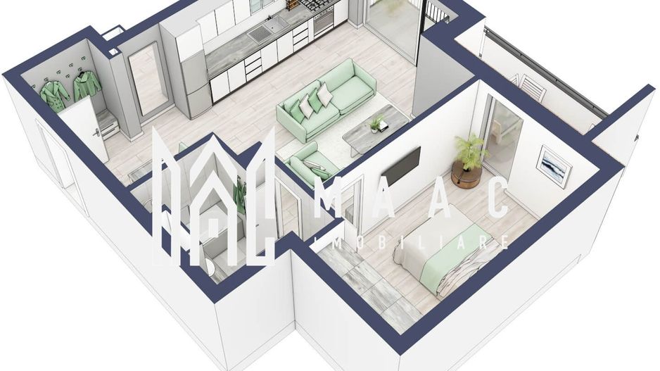 Apartament 2 camere | Etaj 1 | Balcon 10.3 mp | Turnisor - Poză 4