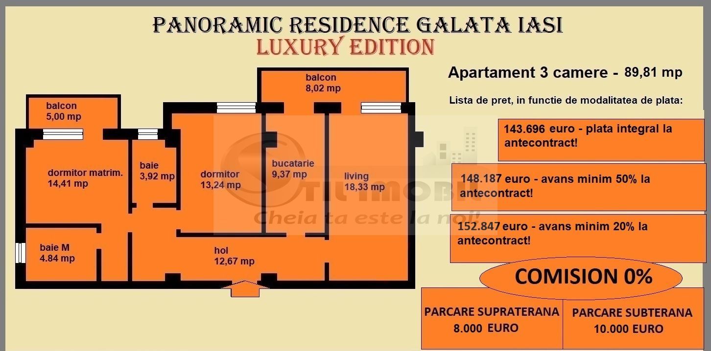 Apartament decomandat de vanzare in Iasi, Galata, 89,81 mp, bloc nou - Poză 2