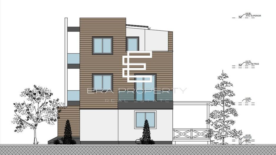 Casă modernă în Sibiu 13Omp utili – etaj retras, terase -teren 255 mp - Poză 4