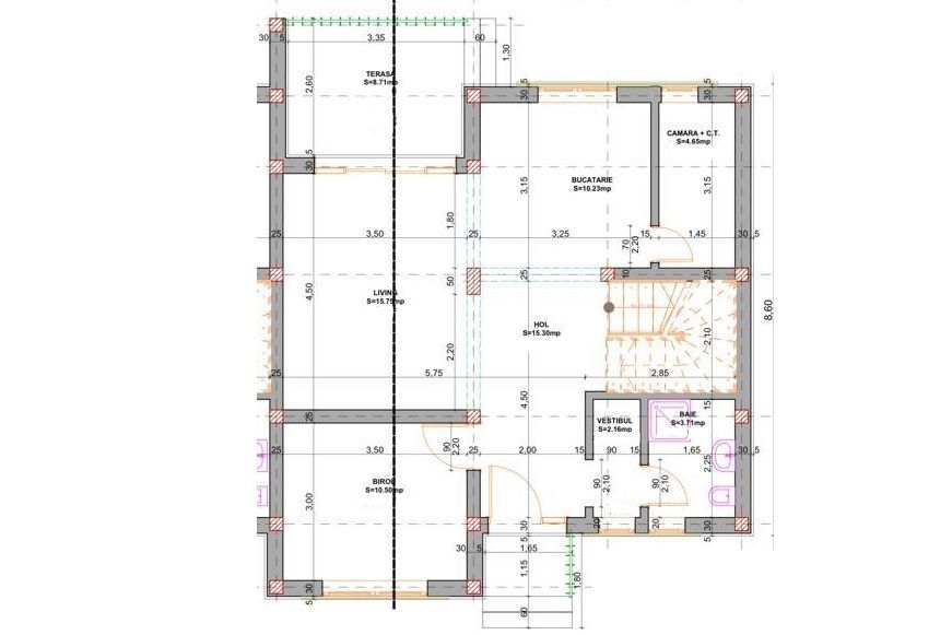 Casă nouă înșiruită, cu 5 camere, la gri, în Livada - Poză 9
