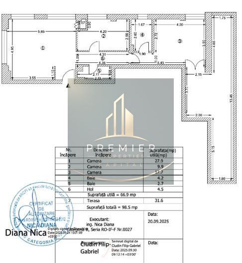 Apartament 3 camere cu terasă 31 mp, parter înalt, București - Poză 15