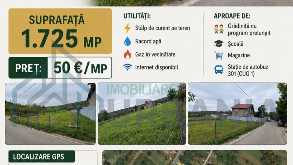 Teren Intravilan de Vânzare – Dumbrava, Ciurea, Iași - Poză 1