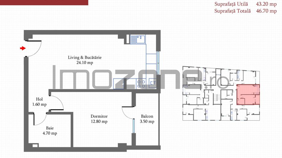 Ap 2 cam. 46 mp, etaj 1 din 4, langa METROU Pacii, str Margelelor, COMISION 0% - Schiță 5