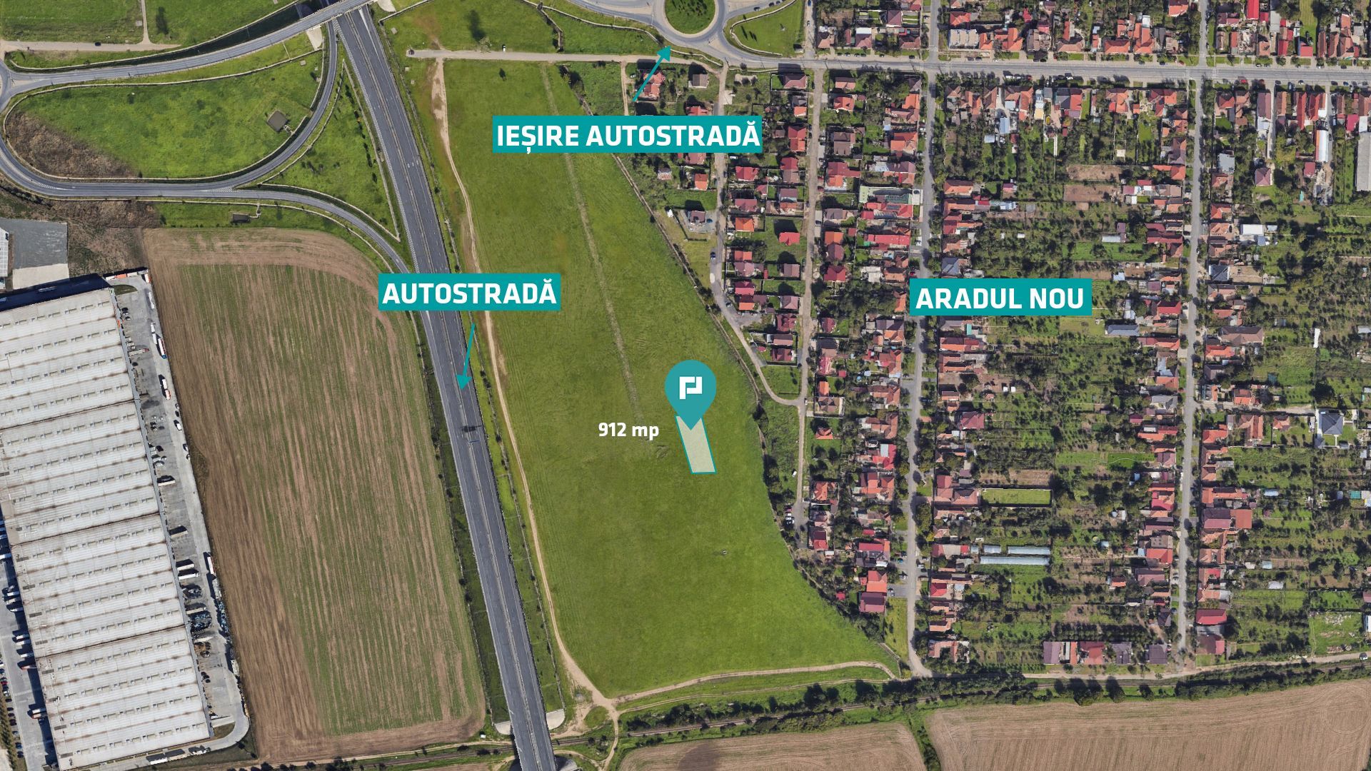 Teren cu PUZ servicii comerciale Aradul Nou - Poză 1