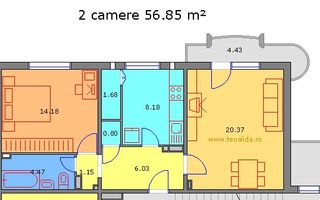 Apartament cu 2 camere in zona Petre Ispirecu-Sebastian - Poză 4
