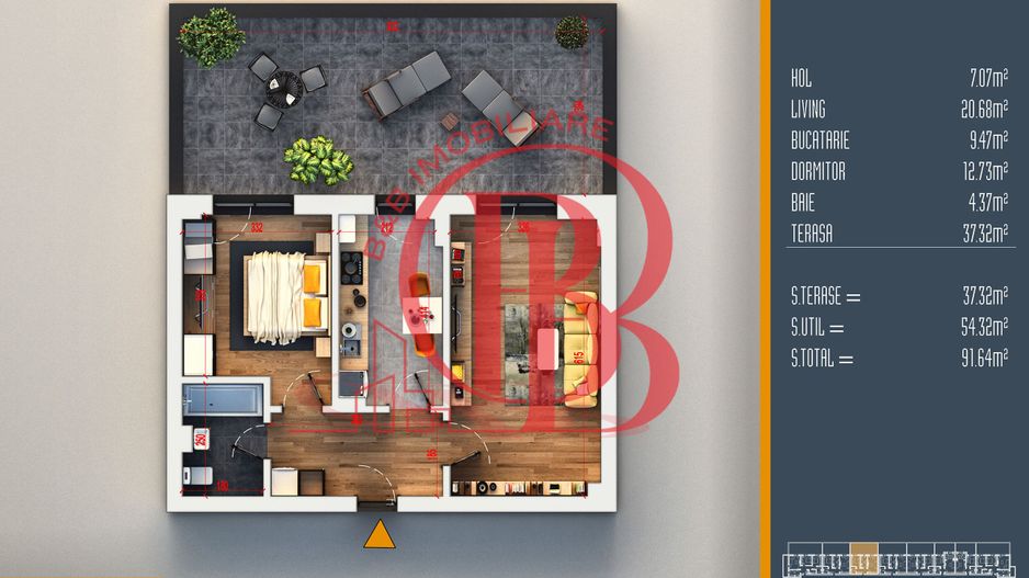 Oferta Lansare 2 camere proiect nou Pallady - Schiță 6