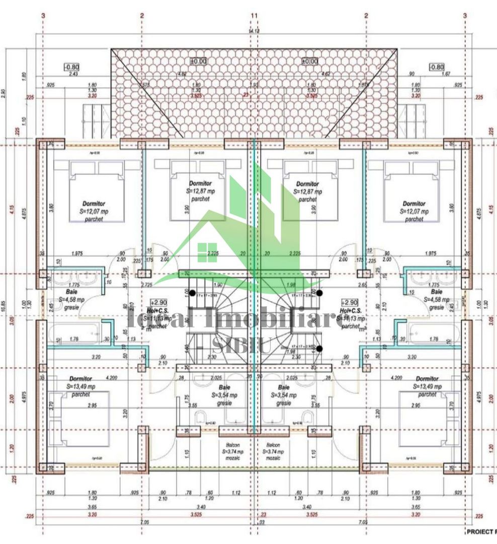 Casa Tip Duplex cu 4 camere si 366 mp teren, in Cisandie - Schiță 8