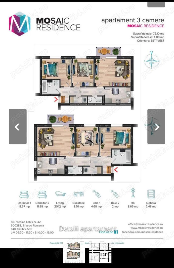 Apartament 3 camere, Mosaic Residence - Poză 10