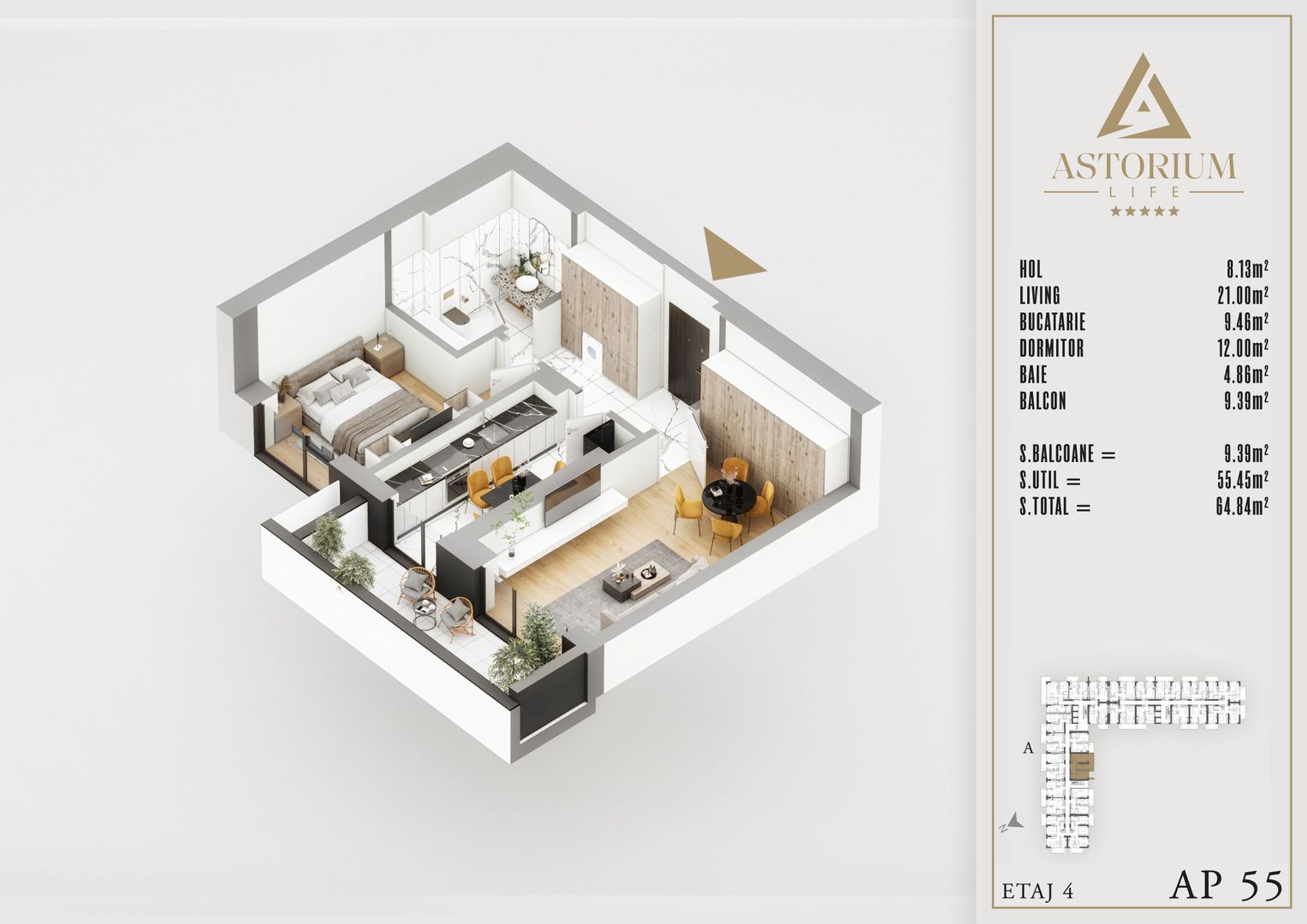 Titan Pallady 2 Camere Astorium Life exclusiv blocul A predare 2025 - Poză 21
