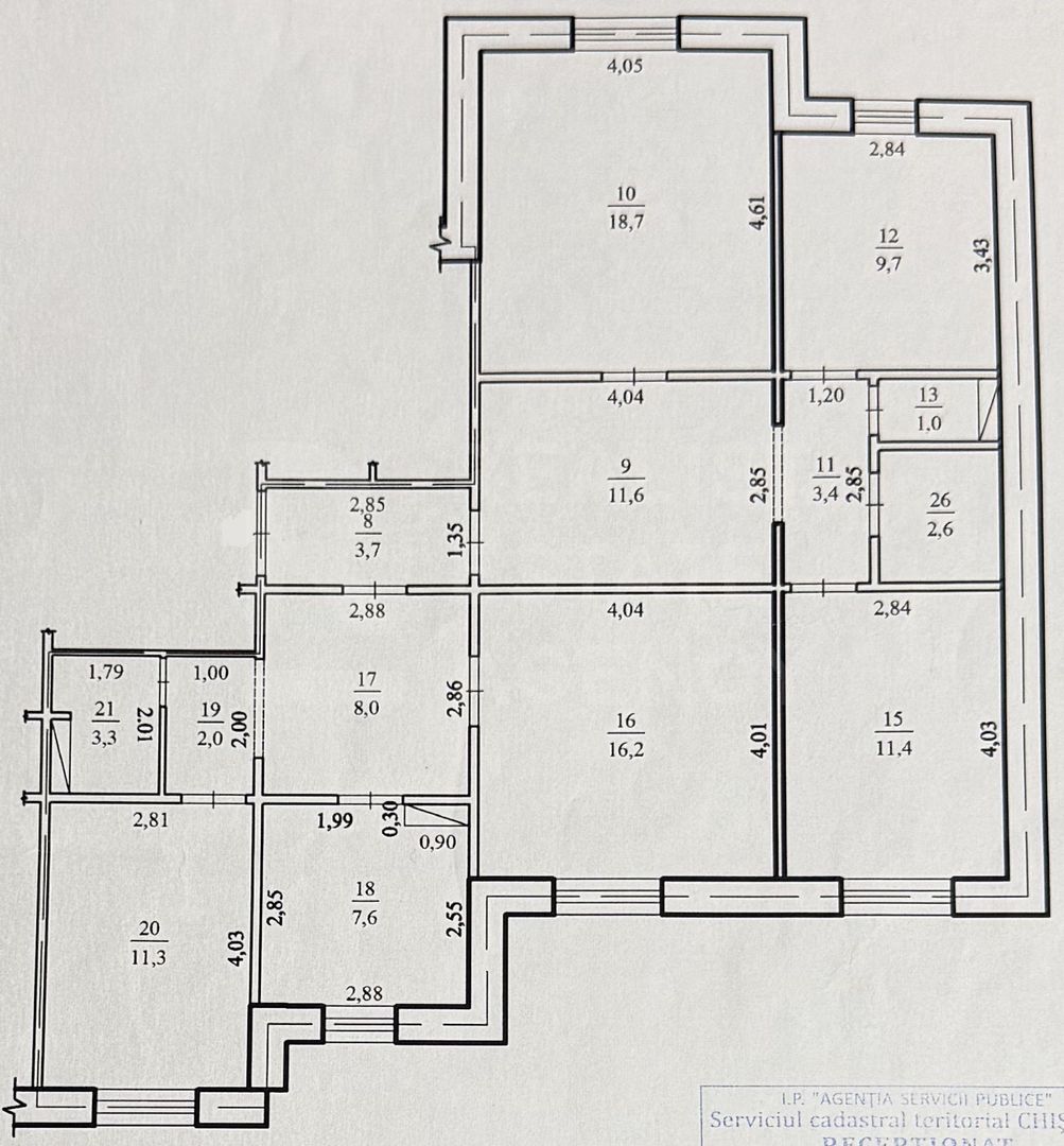 Vânzare ,apartament ,5 camere, str.Botanica Veche, sectorul Botanica - Poză 13