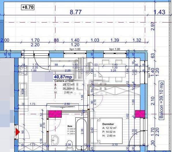 Apartament cu 2 camere/TERASA 39 mp/CF/imobil NZEB/TVA INCLUS. - Poză 2