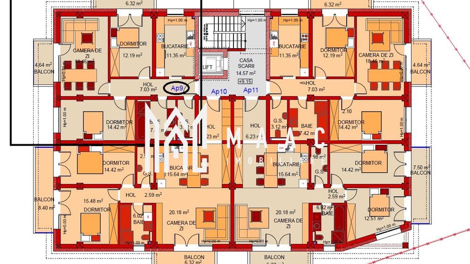 Comision 0 | Apartament 3 camere | Etaj 3 | Lift | Parcare - Poză 1