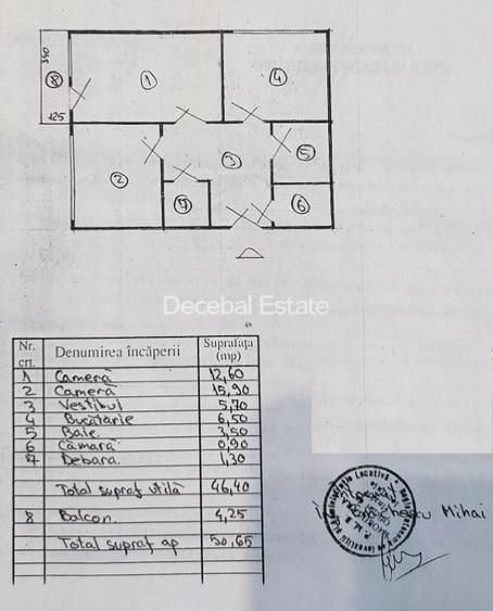 2 Camere 51mp Etaj 3/4 Str. Pravăț, Lângă Metrou, INVESTITIE - Schiță 22