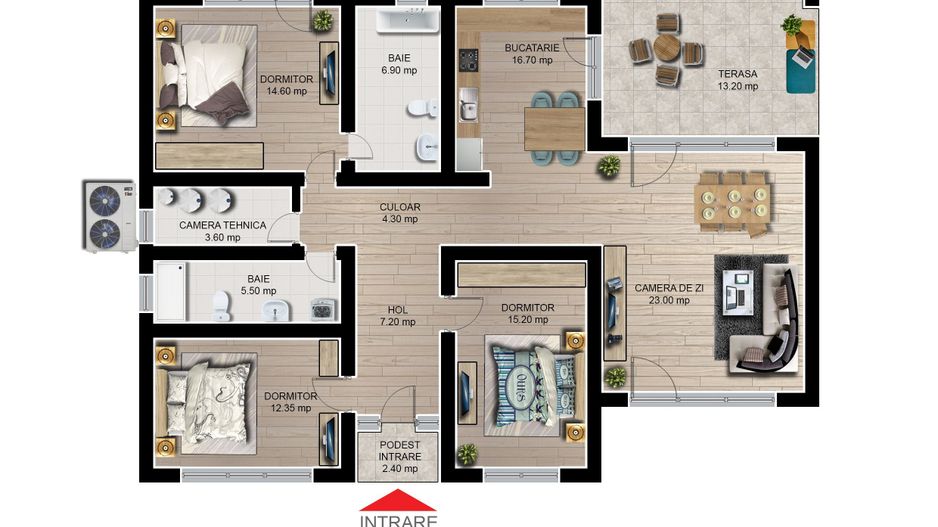 Casa individuala din caramida 4 camere Cartier Izvor Tarlungeni Brasov - Schiță 7