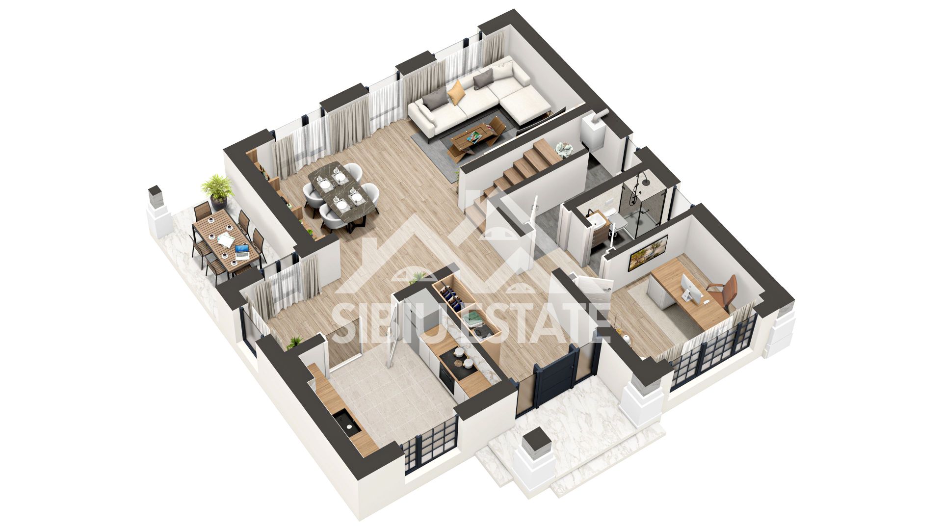 Vila de lux Selimbar proiect Beverly Hills by Casian's Residence - Schiță 6