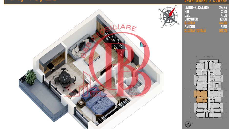 2 camere  Metrou Teclu- Titan Pallady -parcare bonus - Schiță 7