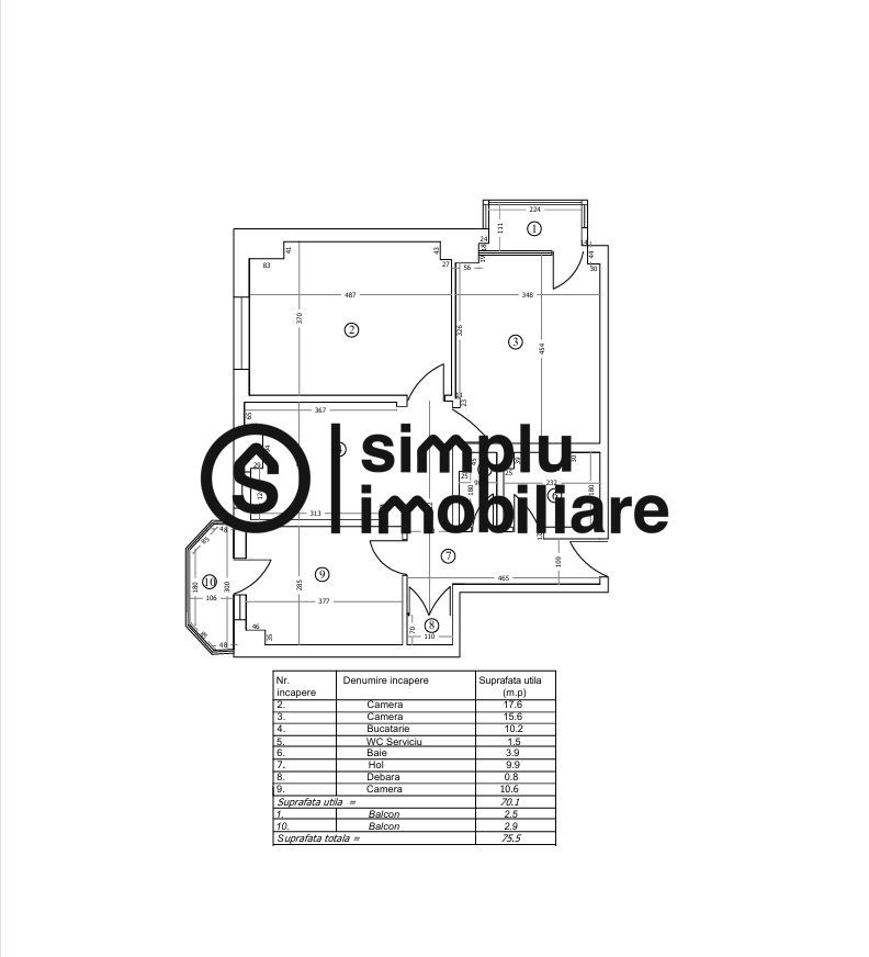 3 camere decomandate, etaj 3/7 Lapus - Poză 8