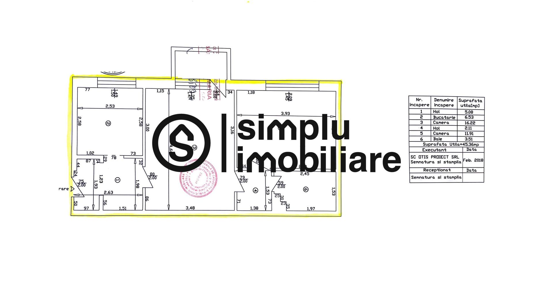 Apartament 2 camere Calea Severinului P/4 - Schiță 9