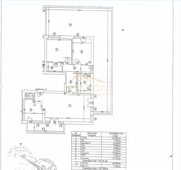 Inchiriere 3 camere Herastrau/Lux/Parcare /Boxa/Gradina Proprie - Schiță 15