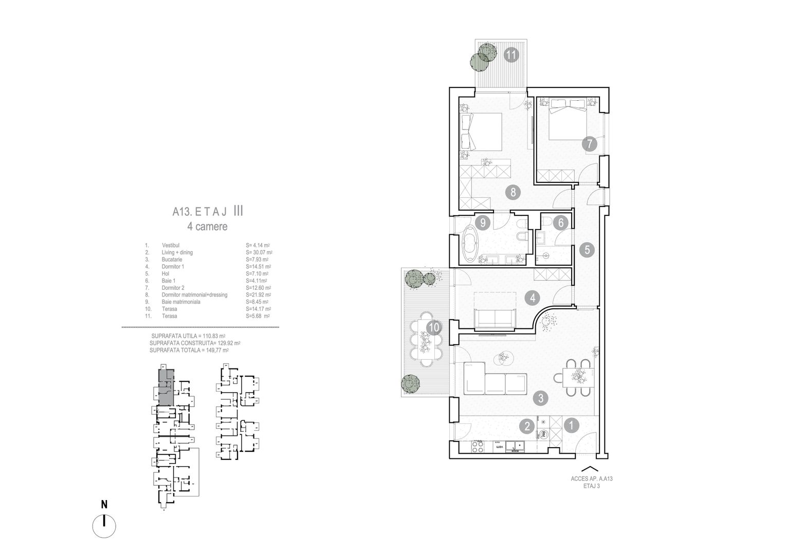 APARTAMENT 4 CAMERE NOU | 2 TERASE | BANEASA | COMPLEX LANGA LAC - Poză 19