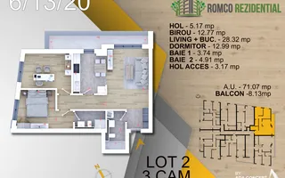 Ap 3 camere, Panouri Fotovoltaice, Ventilatie NovingAIR - Pallady - Schiță 15