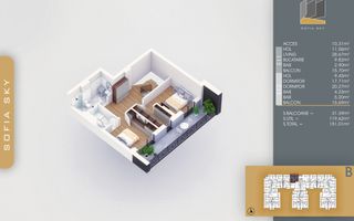 3 camere Duplex 3 bai si acces lift in interior la 7 min M Nicolae Teclu Pallady - Schiță 7