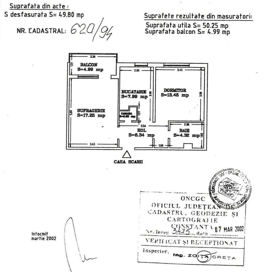 2 camere decomandate | Tomis III | Etaj 1 | Centrală proprie - Poză 13