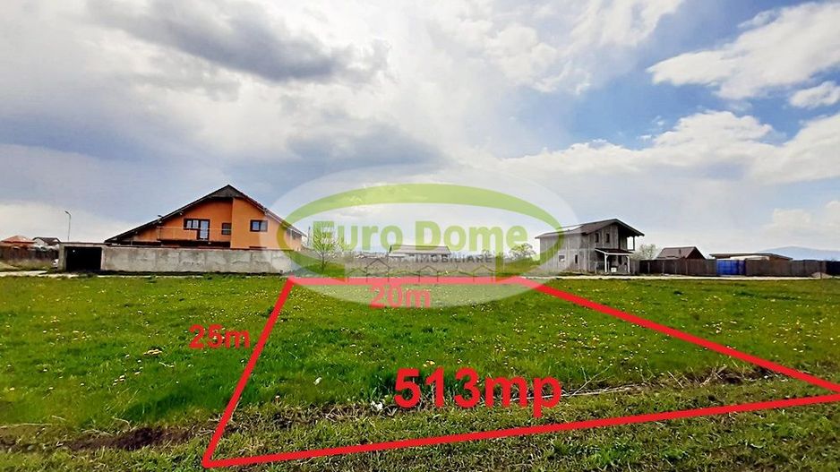 Bod, teren intravilan, apa, gaz, curent, 513mp, 15900 euro - Poză 2