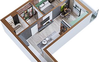 Apartament 2 camere, tip 1A, 1B, 8A, 8B - Copou Garden Residence - Poză 3