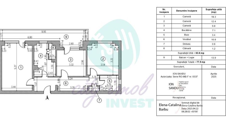 3 camere in CURS DE RENOVARE la 2' de METROU - Poză 2