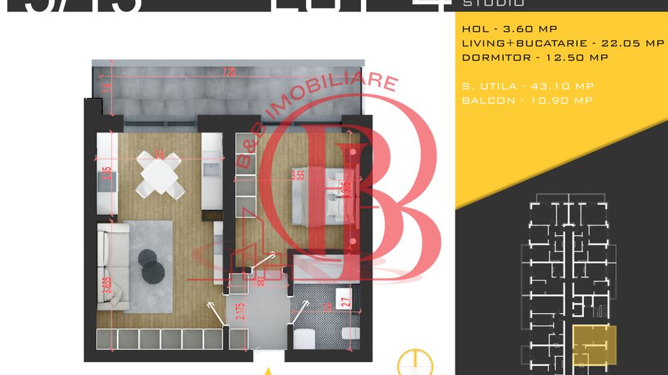 2 camere lansare proiect Titan Pallady  Metrou Nicolae Teclu - Schiță 11