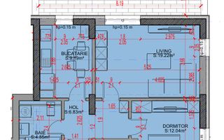 Apartament 2 camere Promo Loc Parcare Theodor Pallady - Schiță 2