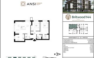 De vânzare apartament 3 camere – BRITWOOD 144, Iancu Nicolae - Poză 2