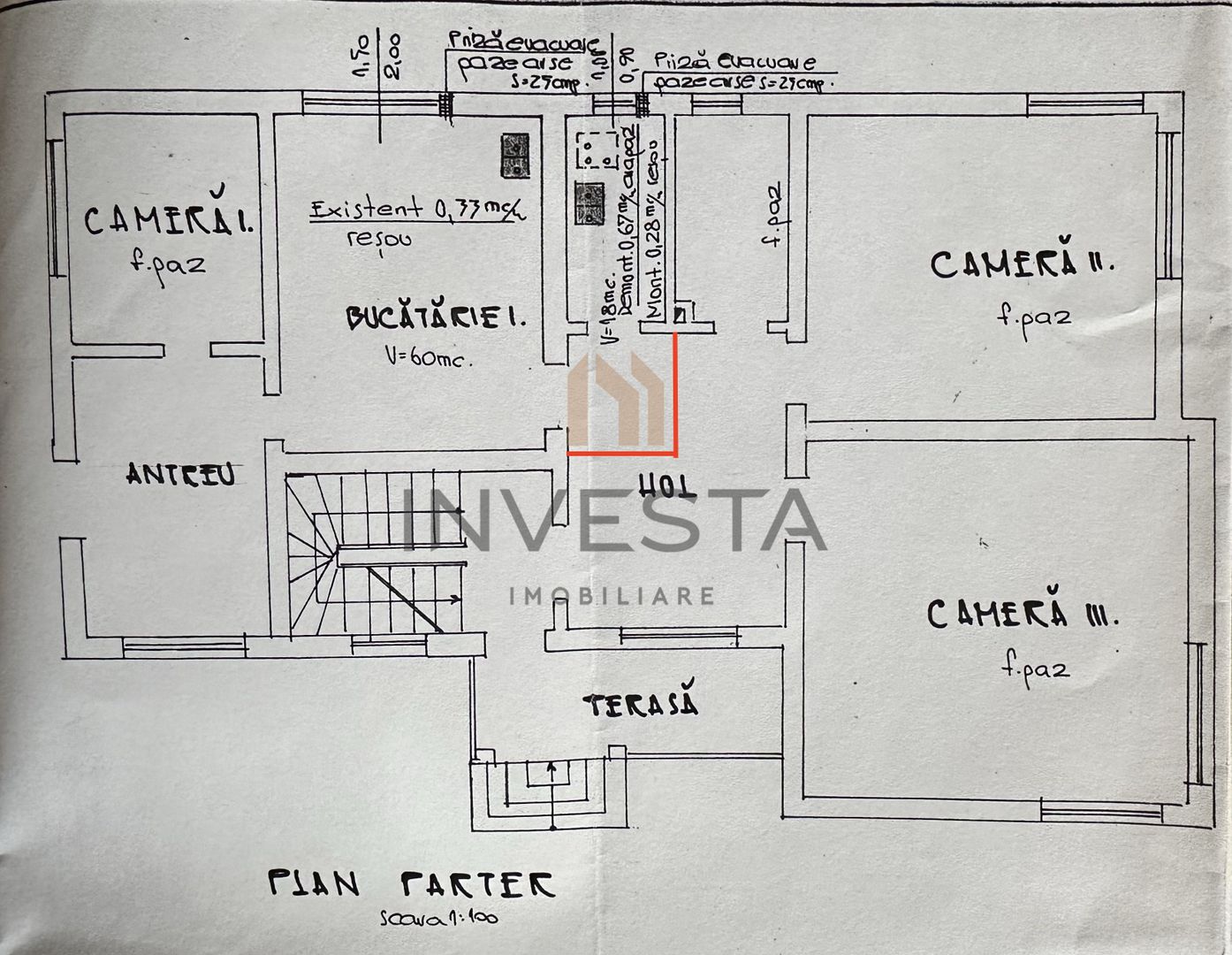 Apartament 4 camere, 160 mp, curte 165 mp, garaj | Andrei Muresanu - Schiță 8
