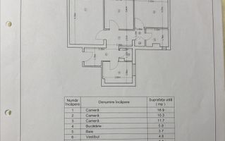 Apartament 3 camere strada Ion Berindei 11 decomandat - Schiță 9