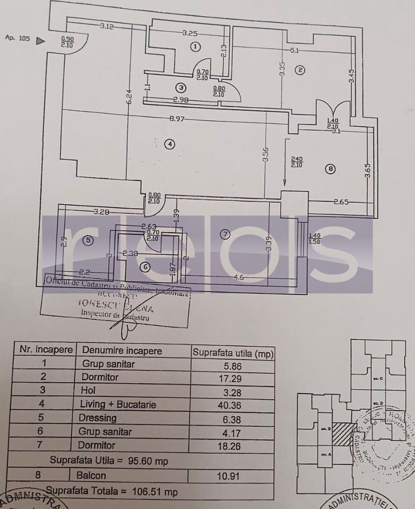 VANZARE 3 CAMERE | UPGROUND | 96MP | MOBILAT UTILAT LUX | PIPERA - Schiță 19